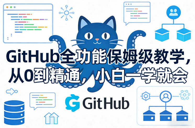 GitHub全功能保姆级教学，从0到精通，小白一学就会-长青创习社