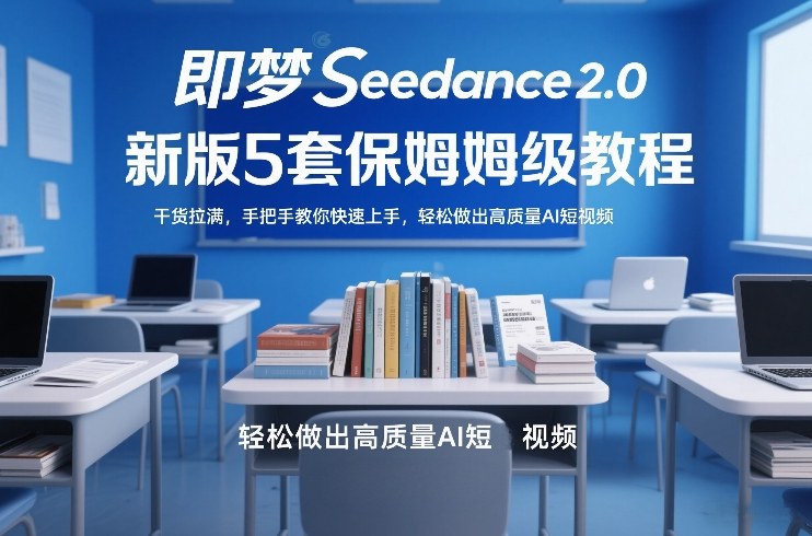 即梦Seedance2.0新版5套保姆级教程，干货拉满，手把手教你快速上手，轻松做出高质量AI短视频-长青创习社