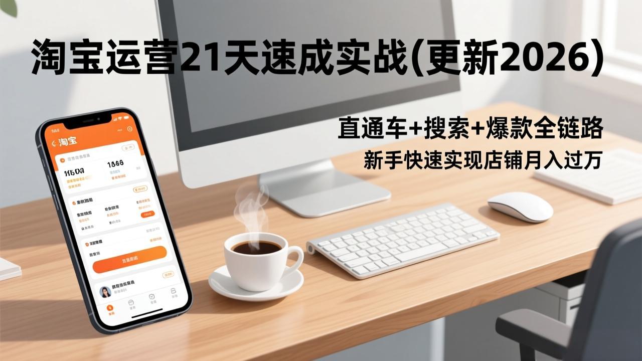 淘宝运营21天速成实战(更新2026-长青创习社